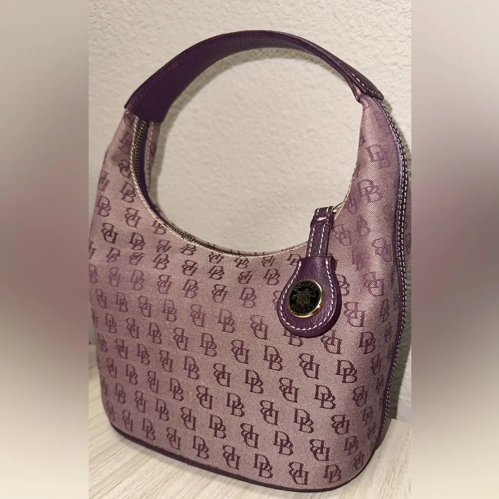 Dooney & Bourke Purple Monogram Hobo Bag